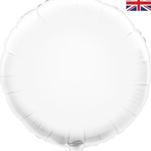 18 Inch Foil Balloon – White – Round