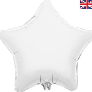 18 Inch Foil Balloon – White – Star