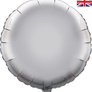 18 Inch Foil Balloon – Silver – Round