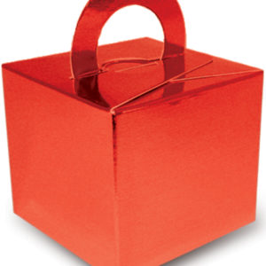 Balloon/Gift Box - Metallic Red