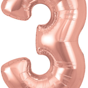 34 Inch Rose Gold Number Balloons
