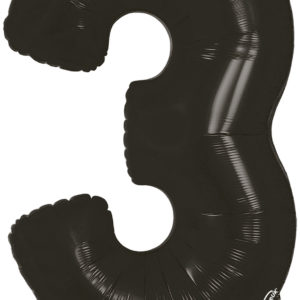 34 Inch Black Number Balloons