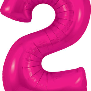 34 Inch New Pink Number Balloons