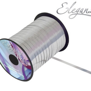 Eleganza Metallic Poly Curling Ribbon – 5mm x 250yds – Silver
