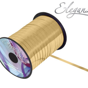 Eleganza Metallic Poly Curling Ribbon – 5mm x 250yds – Gold