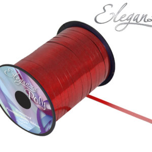 Eleganza Metallic Poly Curling Ribbon – 5mm x 250yds – Red