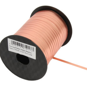 Eleganza Matte Metallic Poly Curling Ribbon – 5mm x 250yds – Rose Gold