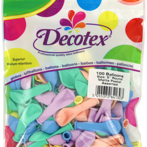 Decotex Pro Matte Pastel Latex Balloons – Assorted Pastel